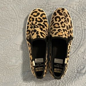 Keds/Kate Spade 7.5 M animal print slipon sneakers